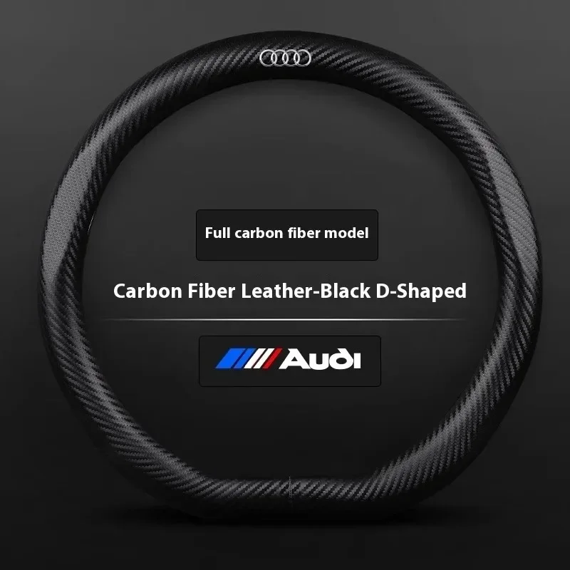 

Car Antislip Carbon Fiber Leather Steering Wheel Cover for Audi A3 A4 A5 A6 A7 A8 Q1 Q2 Q3 Q5 Q7 Q8 S3 S4 S5 S6 Rs3 Rs4 Rs5 Tt