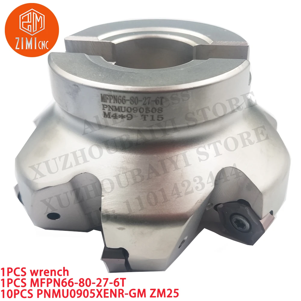Imagem -04 - Disco de Fresa Frontal Mais 10pc Pnmu0905xenr-gm Zm25 Insere Ferramenta Cnc Pastilhas para Fresamento de Metal Duro Mais Chave Inglesa Unidade Mfpn6680276t