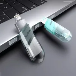 SanDisk iXpand Flash Drive USB3.0/USB3.1Pen Drive 2-in-1 Flash Drive with Lightning and USB Type-A connectors FOR iPhone/iPad