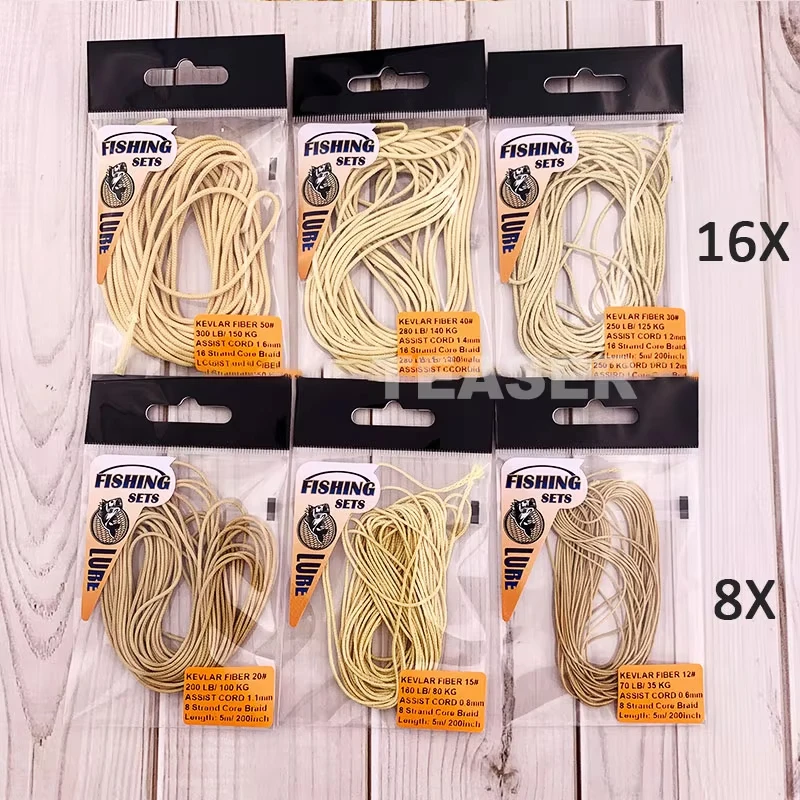 OBSESSION 70-300LB String Starke Hohlkern Assist Linie Für Boot Bindung Jigging Haken Zubehör Geflochtene Kevlar Angelschnur – Detail 3