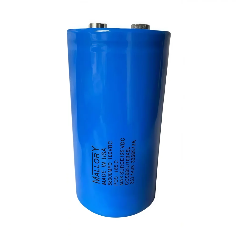 100V 68000UF Electrolytic Capacitor Mallory CGS683U100X5L 68000MFD 100VDC Capacitor