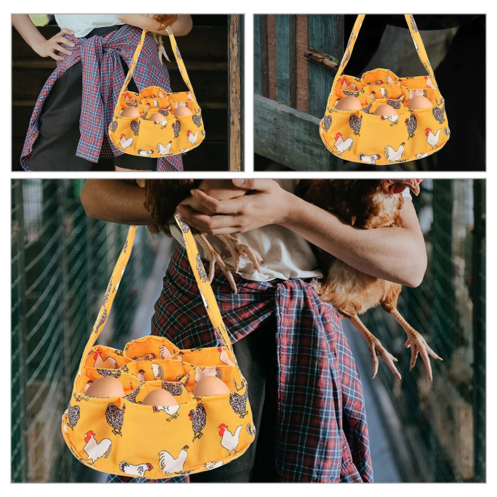 

7pcs Eggs Collecting Basket Canvas Large Capacity Chicken Egg Gathering Basket For Farm Egg Storage Holder