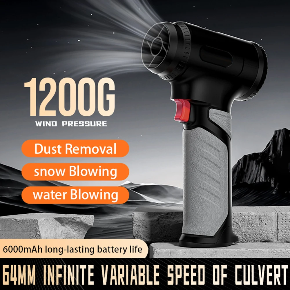 Powerful X9 Turbo Fan 1.2KG Wind Pressure 6000mAh Battery Handheld Car Dryer Jet Fan with Super Big Wind Force