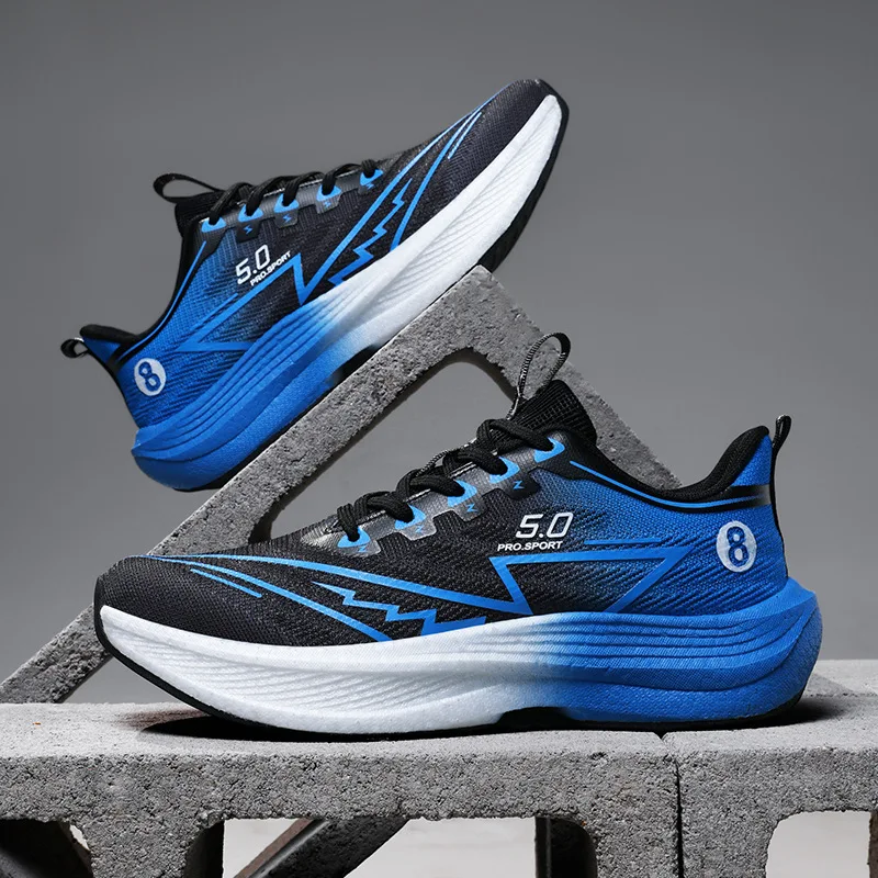 

Mens Sneakers Shock Absorption Rebound Carbon Plate Running Shoes Lightweight Anti-slip Athletic Training Shoes