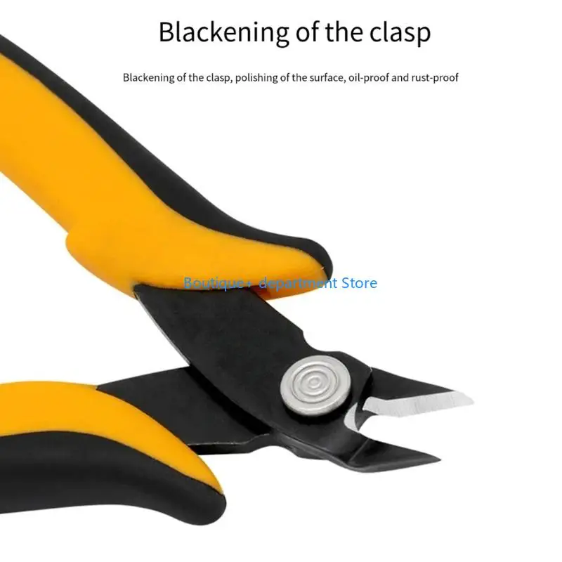 E1PD High Strength Manganese Steel Diagonal Cutting Pliers For Electrical Work And DIY Projects