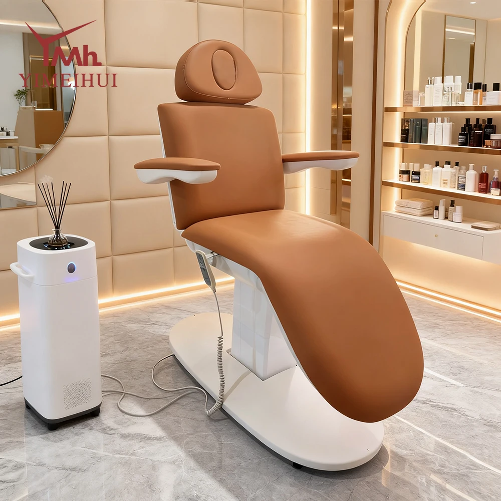 

Luxury Electric Eyelash Bed brown 3 Motor camilla Bed Beauty Salon Special Massage Beds