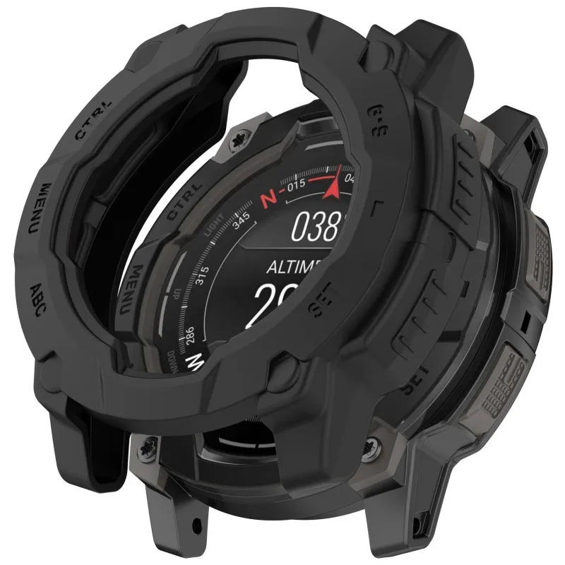 TPU Protective Case for Garmin Instinct 3 45mm 50mm AMOLED Solar Smart Watch Strap Silicone Cover Instinct3 Bumper Protector