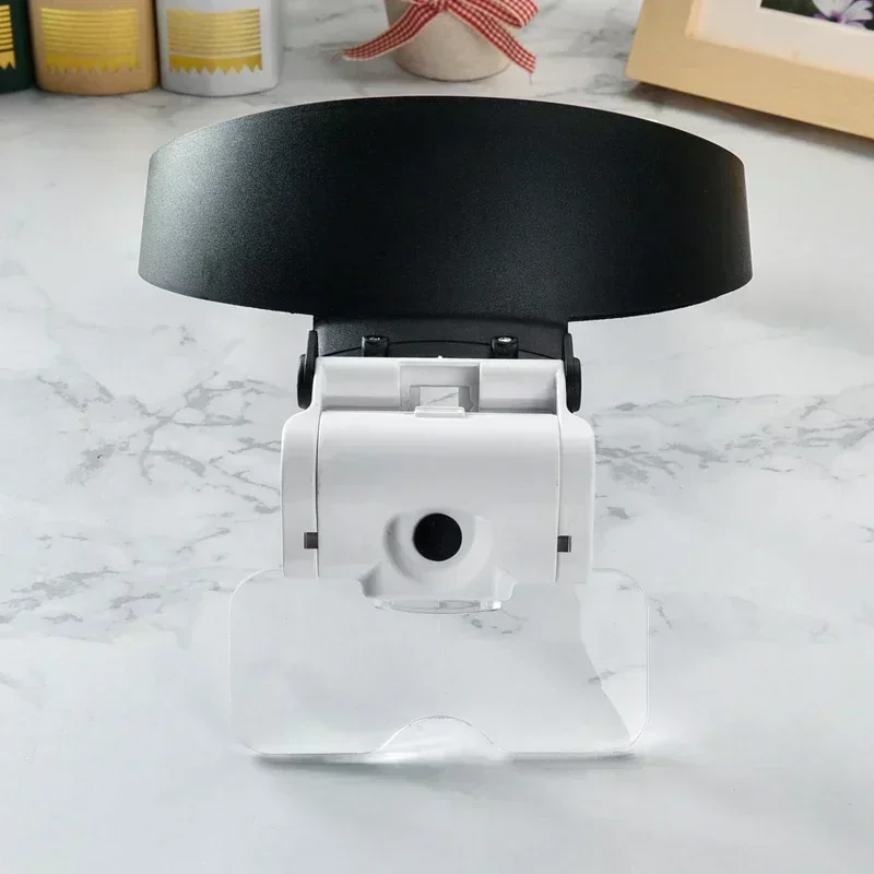 New head mounted maintenance with LED lamp magnifying glass reading newspaper manual for the elderly