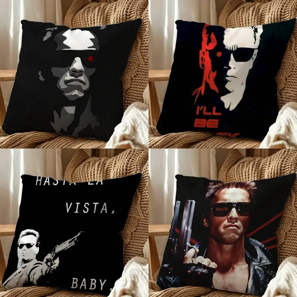 Movie Terminator Square Double-Sided Printed Pillow Case Sofa Cushion Cover Bedroom Bedside Decor