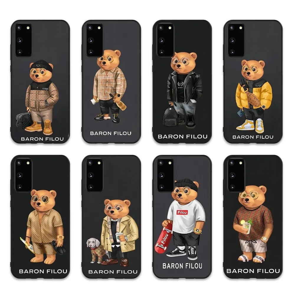 Fashion B-Baron F-Filou Bear Phone Case For Samsung S 9 10 20 21 22 23 30 23 24 plus lite Ultra FE S10lite Fundas