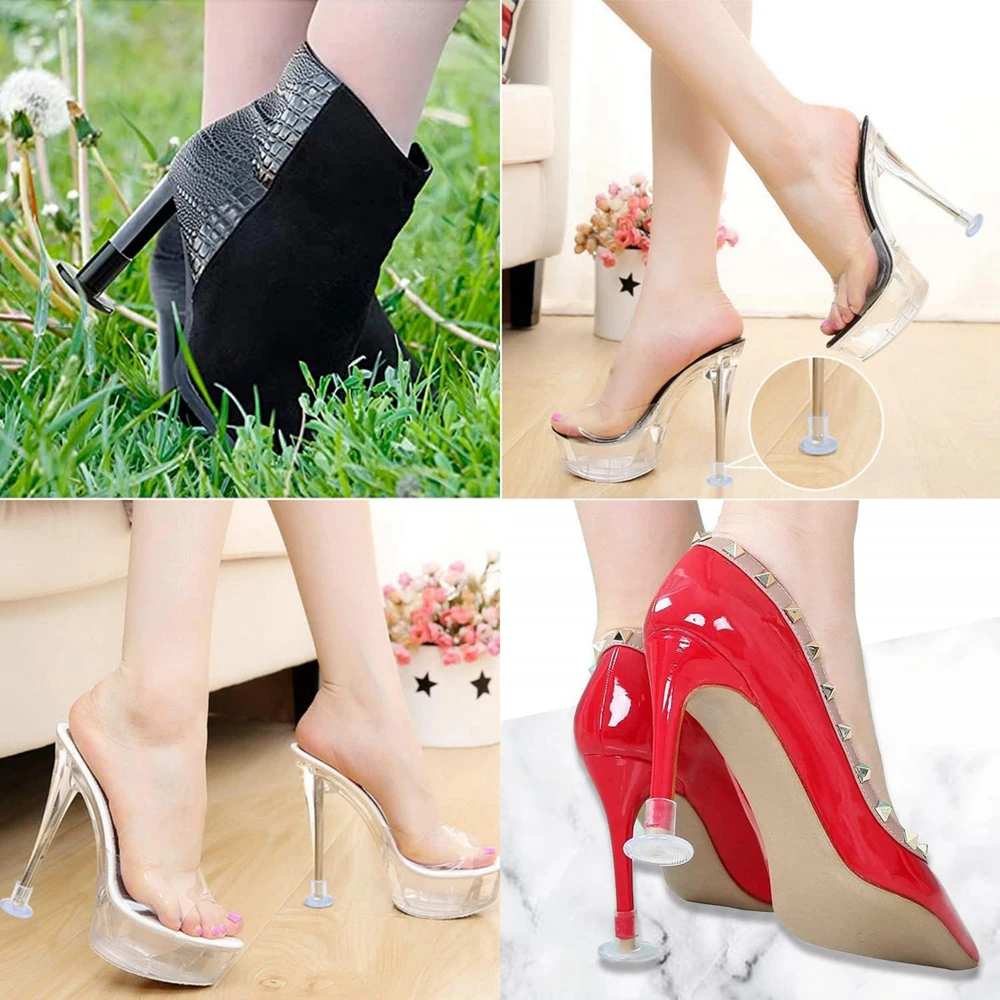 Protetores de salto alto em PVC, Stiletto Heel Covers, Heel Stoppers, Silicone High Heeler para festa de casamento ao ar livre, 30 pares por lote