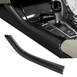 For BMW 5 Series F10 F11 2011 2012 2013-2017 LHD Car Interior Gear Shift Side Strip Trim Styling Accessories Carbon Fiber Look
