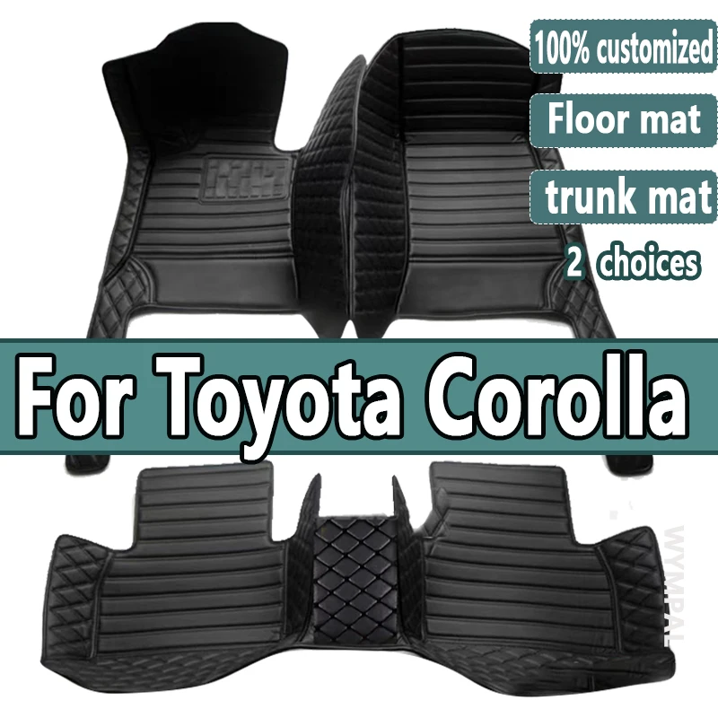 Car Floor Mats For Toyota Corolla 9th Gen. 2000 2001 2002 2003 2004 2005 2006 Auto Foot Pads Interior Accessories