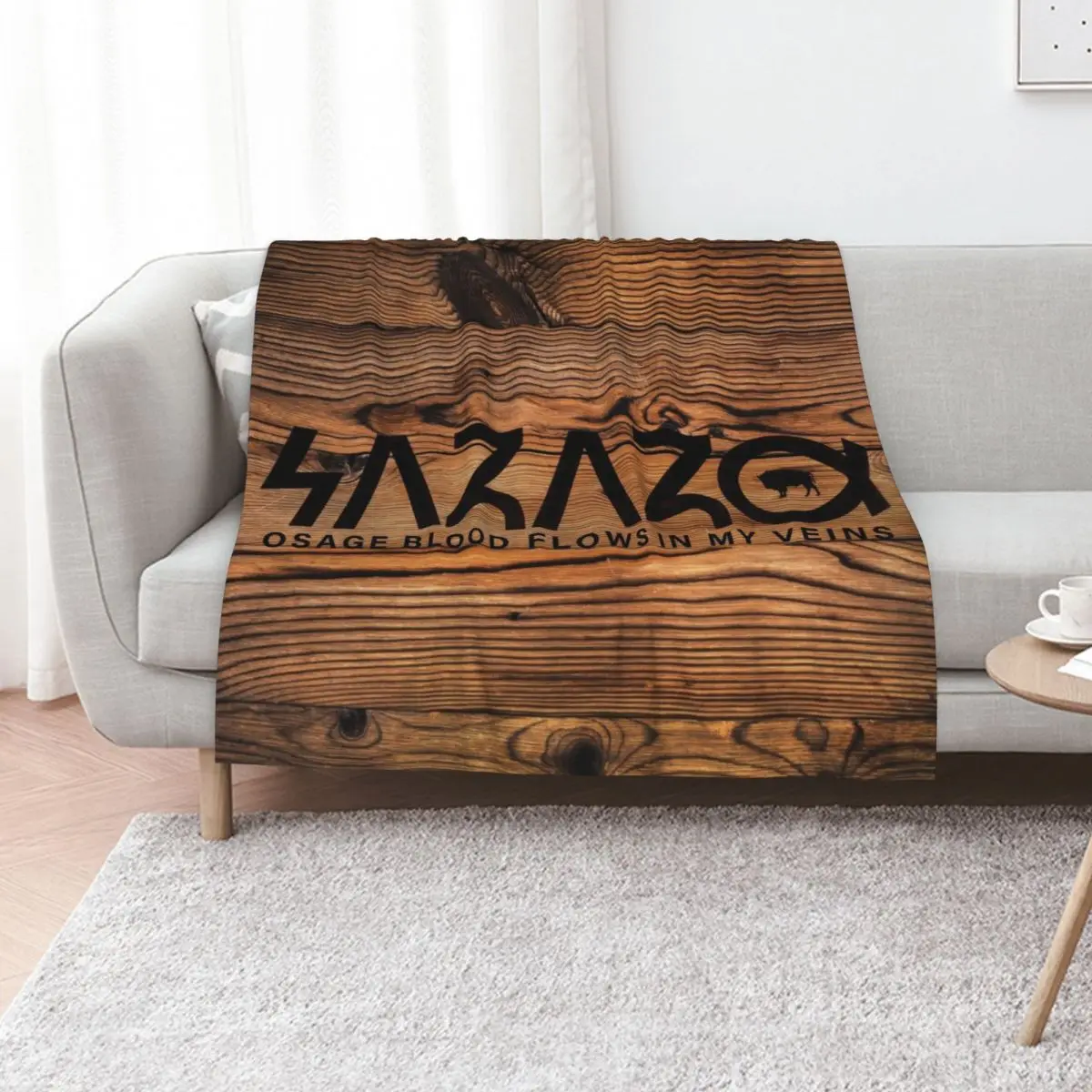 Wahzhazhe - Osage Blood Flows In My Veins Throw Blanket Decorative Beds Bed linens Polar Picnic for babies Luxury St Blankets