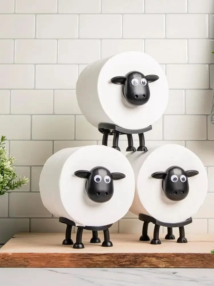 1 st/3 st Leuke Schapen Hond Vorm Toiletpapier Rek Vrijstaande Opslag Papierrolhouder Dierlijke Vorm decoratieve Toiletpapier Rac - afbeelding 2