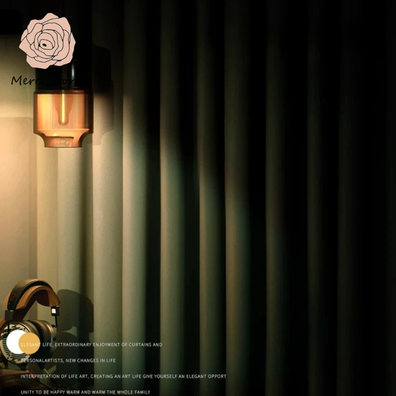 

Soft Thickened Full Blackout Curtains for Living Room Bedroom Hotel Thermal Insulated Soundproof Energy Saving Drapes