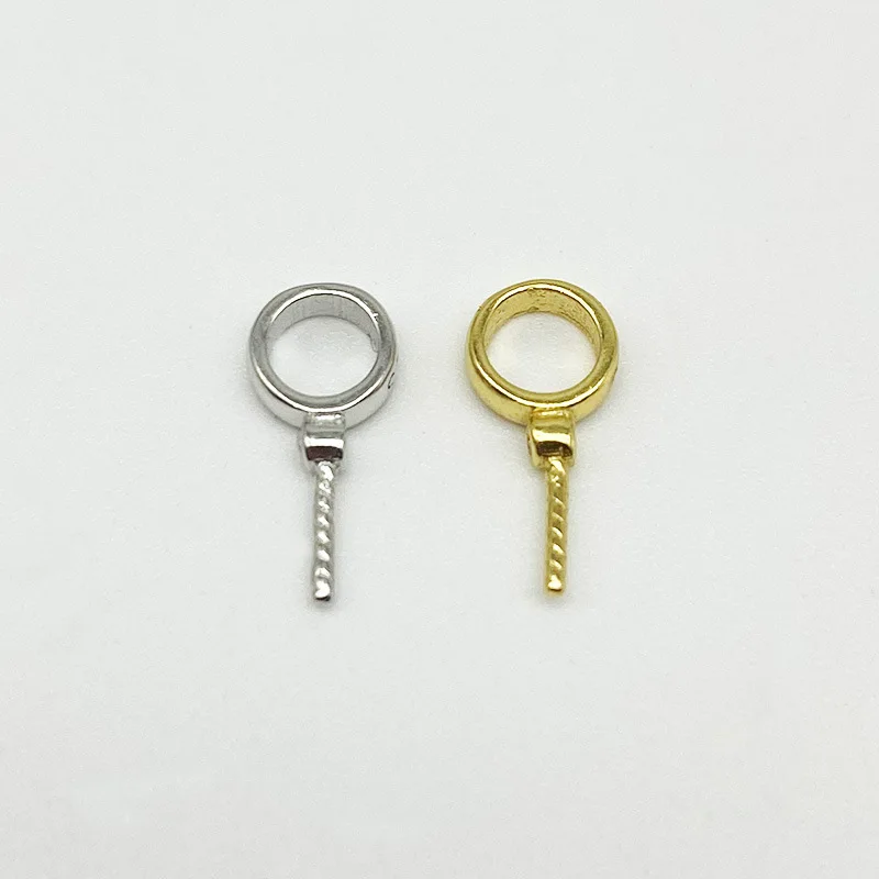 

S925 Sterling Silver Minimalist Pearl Setting Pendant Round Blank Bead Cup for DIY Bracelet Necklace Stringing Supplies