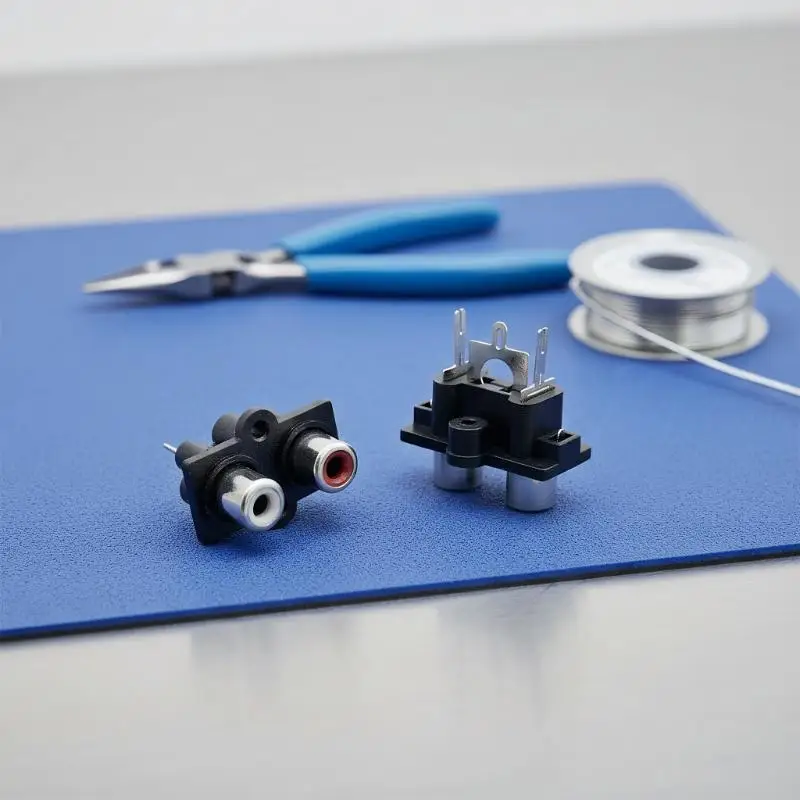**1Pcs 2/4/6Holes Stereo Audio Jack High Quality Golden Connector 90/180 Degree Sealed AV Audio Female Input Socket