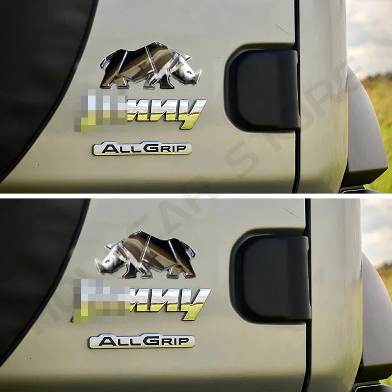 

Chromed Rhino Badge Trim Fits For Suzuki JIMNY Series RHINO Bagde Emblem ABS 10CM JB43 JB74 JB64 Car Decoration Sticker