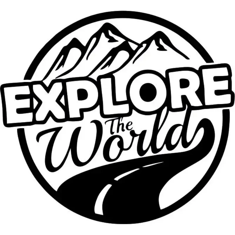 

Explore the world cover scratch waterproof car stickers external accessories car supplies cartoon decorative window decals PVC
