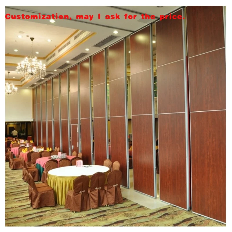 

custom.Banquet Hall Room Divider Operable Sliding Wood Grain Movable Partition Wall Mobile Partition Walls Malaysia Philippi