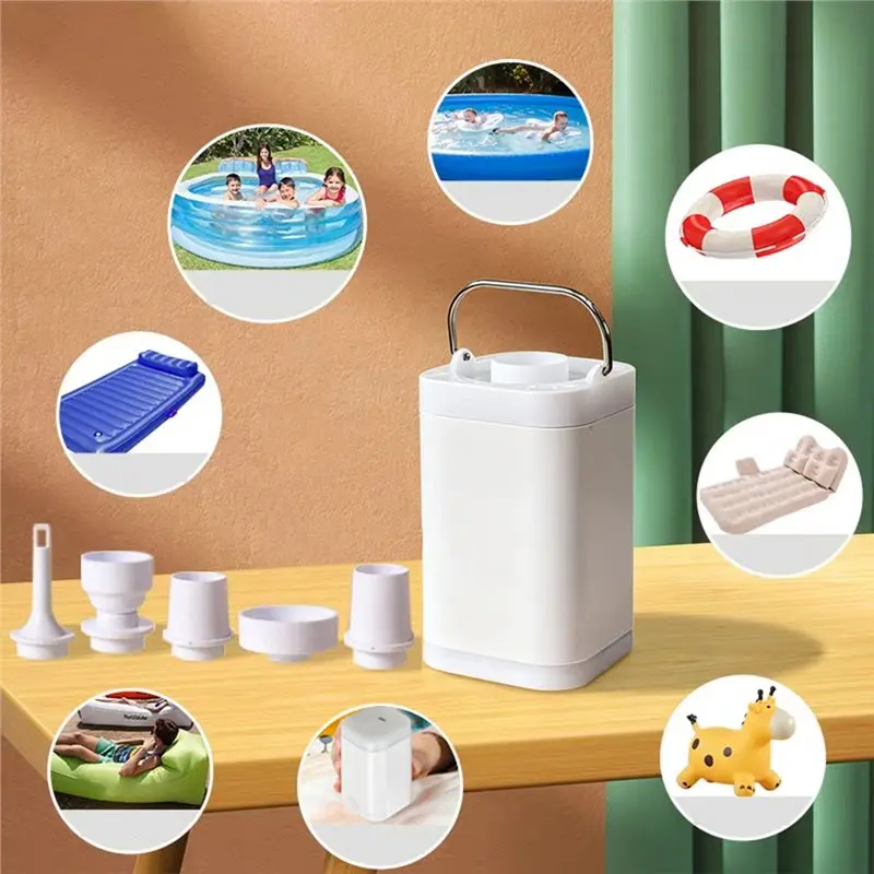 B48B-Air Bed Compatible Mini Air Pump Featuring 1500Mah Battery For Pool Floats And Other Inflatable Items