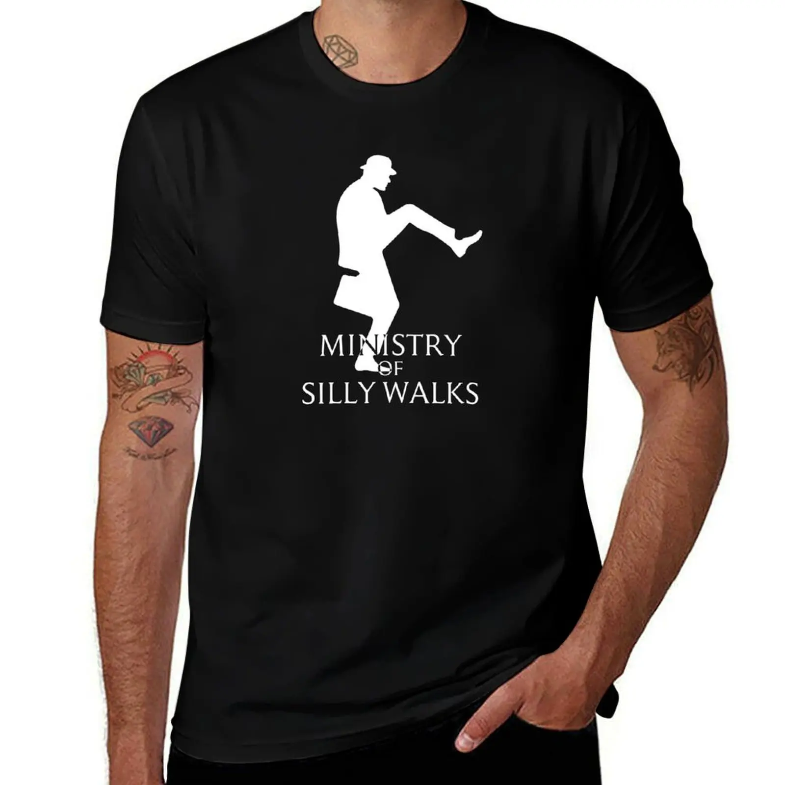 Ministry of Silly Walks white T-Shirt baggy shirts blanks oversizeds boys whites mens designer clothes