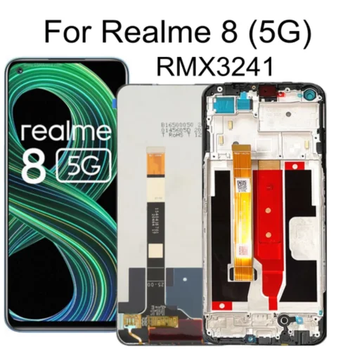 For OPPO Realme 8 5G LCD Display Touch Screen Assembly Replacement Black