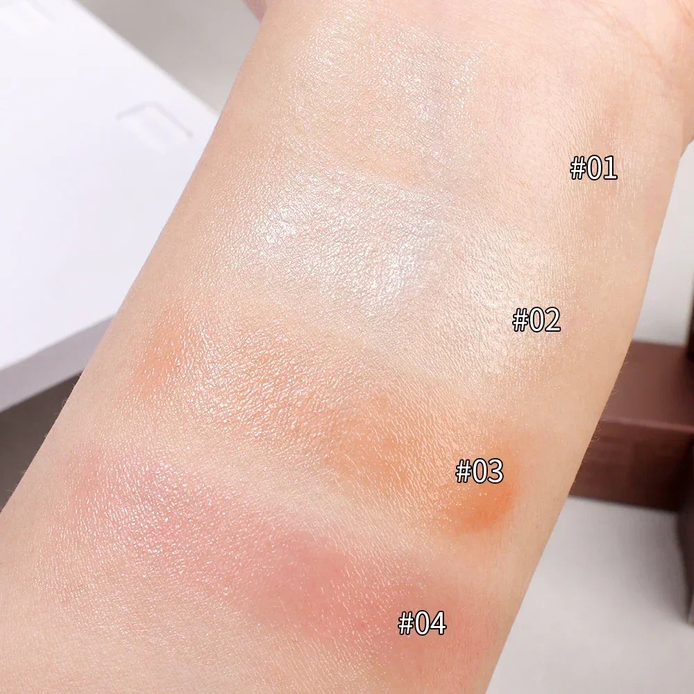 4 colores brillo luz de agua resaltador en barra rubor en barra maquillaje cara cuerpo iluminador cosméticos contorno de la cara brillo maquillaje