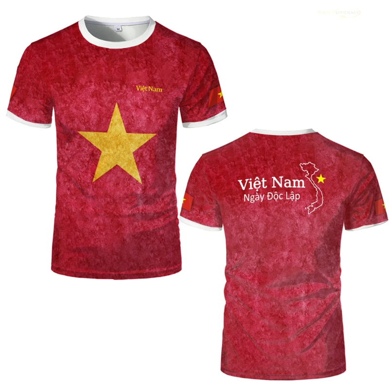 Vietnam Independence Day Flag Graphic T Shirts Fashion Summer National Emblem 3D Printed T-shirts Casual Oversized Unisex Tees #5