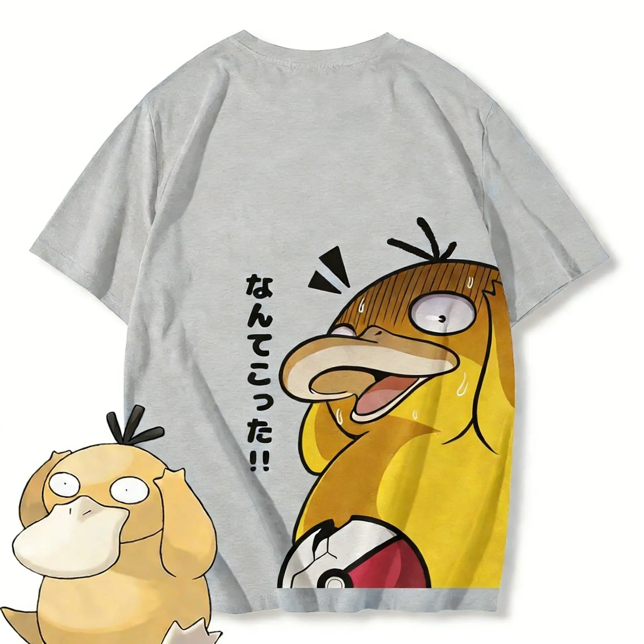 Pokemon Psyduck Anime T Shirt Men Kids Casual Cotton Short Sleeve Tee Top Summer Y2k Streetwear Graphic Print 2026 New Cartoon view 3