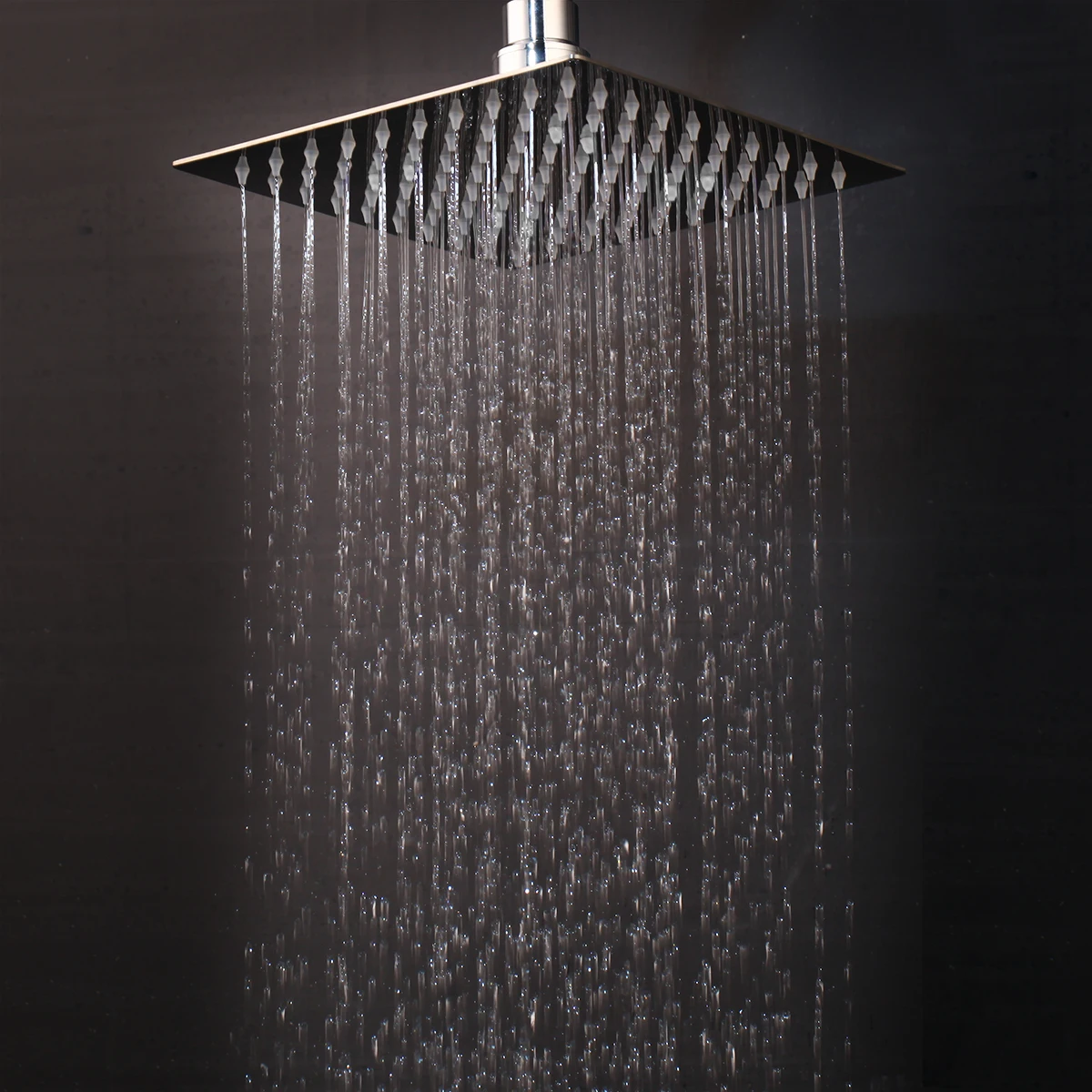 KEMAIDIห้องน้ำหัวฝักบัวคอห่านตารางทองเหลืองติดผนังห้องอาบน้ำฝักบัวแขนU Ltrathinห้องน้ำหัวฝักบัวชุด