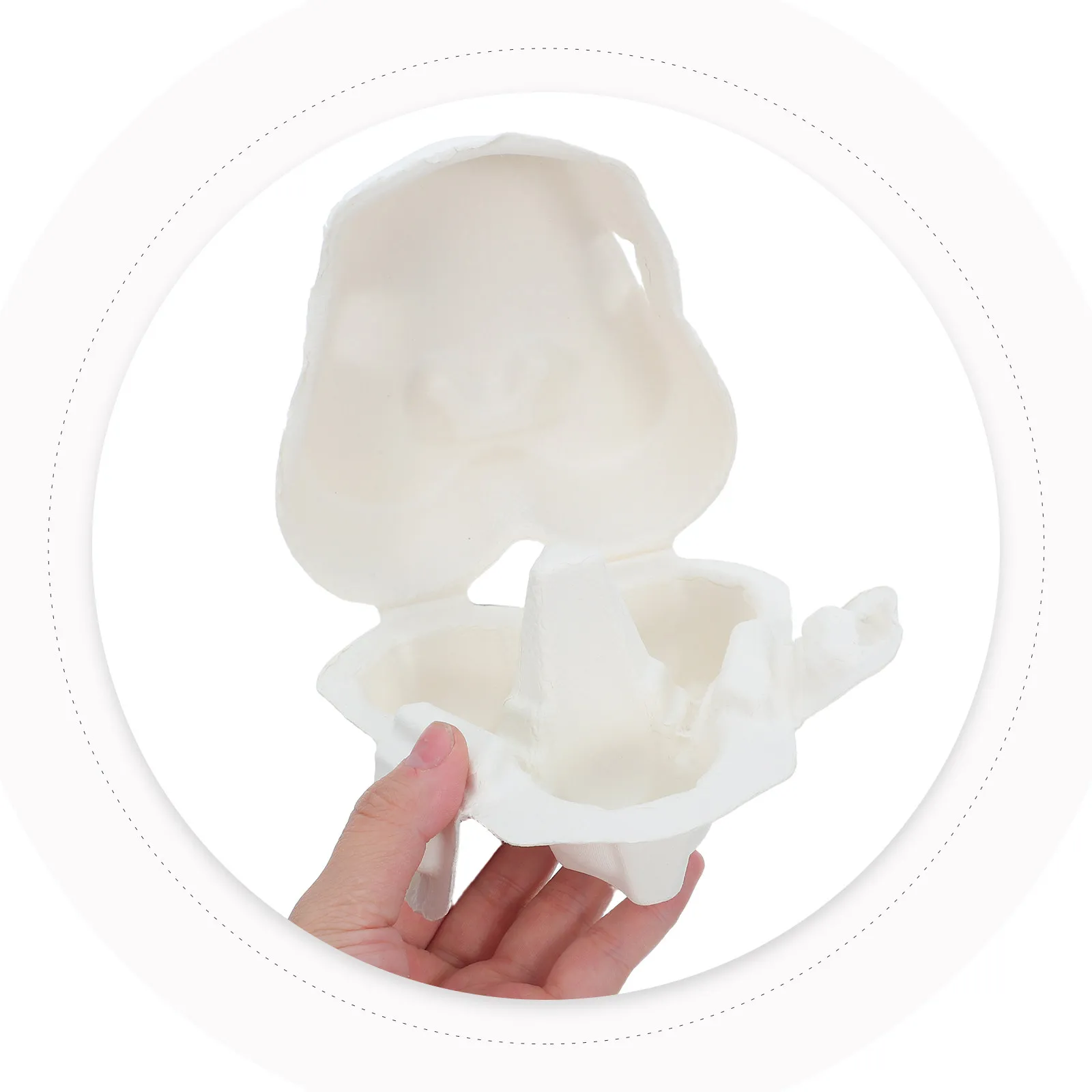 30Pcs Heart Shaped Paper Egg Cartons 3 Eggs Capacity Stackable Recycled Pulp Tray for Farm Kitchen Egg Storage Transport