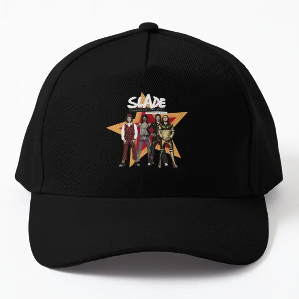 Slade Band Glam Rock  Baseball Cap Hat Sport Casual Fish Bonnet  Outdoor Women Printed Casquette Summer Solid Color Black Boys