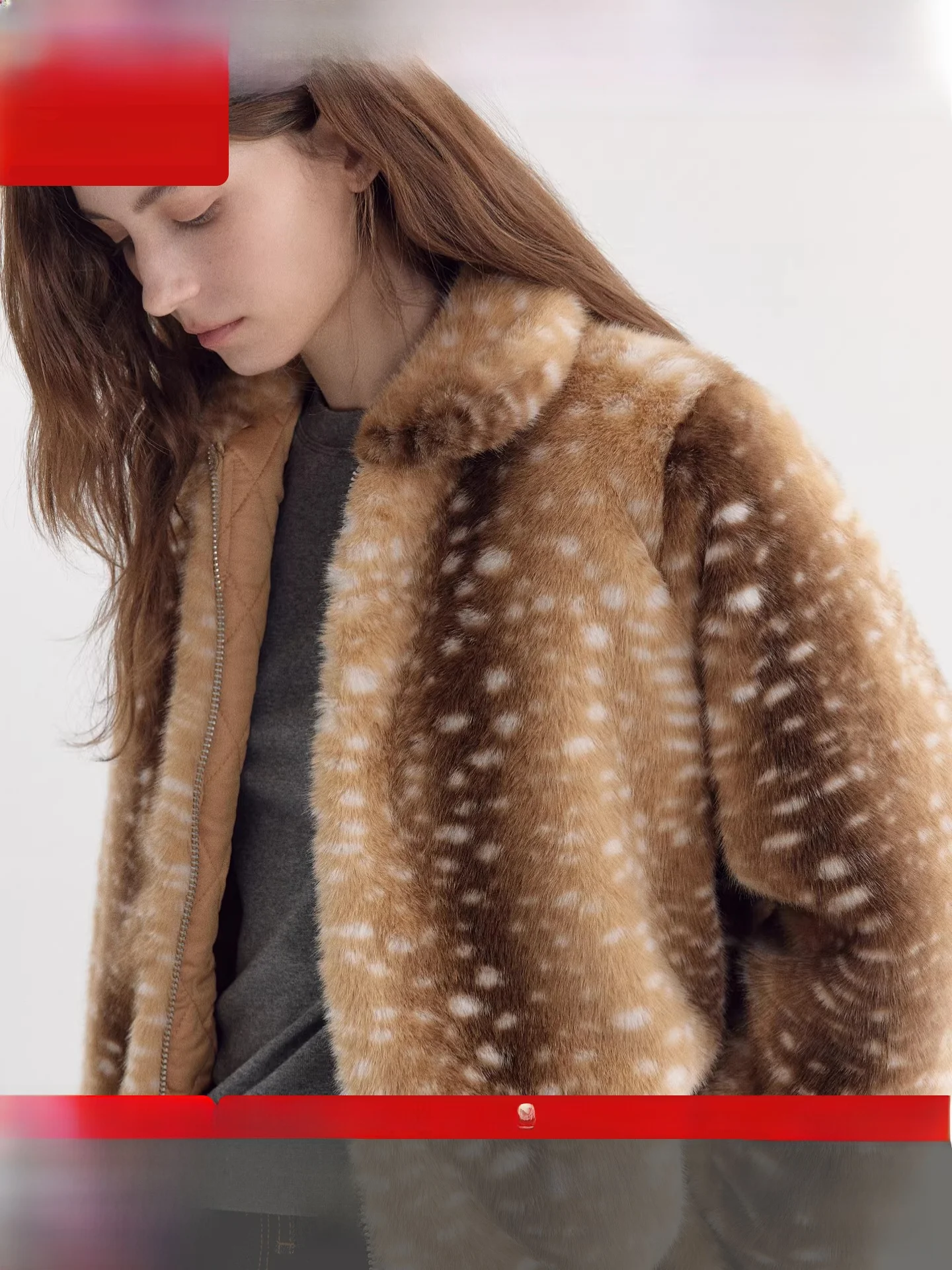 

Пальто Fano Winter Aosphere, цвет карамельно-коричневый, с узором «Оленьи пятна», стеганое, из экологически чистого меха, повседневное, свободного кроя, длинное, с рукавами...