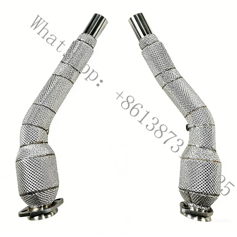 

XK XKR 5.0T 2009-2014 High-performance Stainless Exhaust Pipe with Heat Shield and Catalytic Converter Exhaust Downpipe