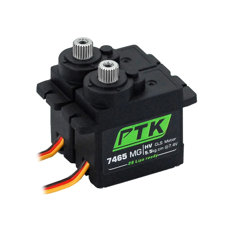 PTK 7465W MG 9g servo digitale Metal gear impermeabile HV 5kg ala fissa RC Car Elicottero Robot servo 180 °   Servo 1/8