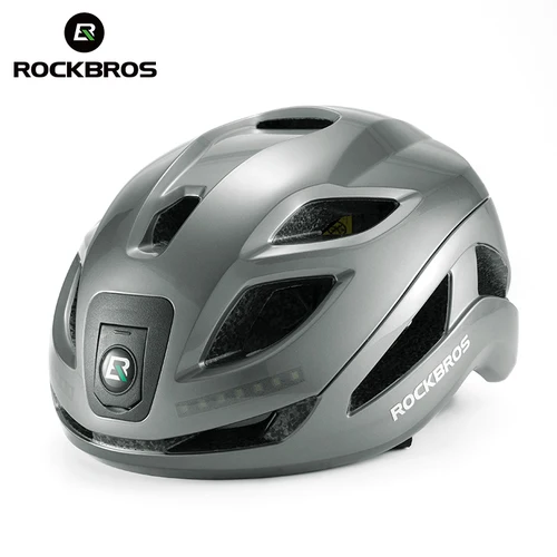 ROCKBROS-casco ligero para bicicleta, casco de ciclismo con carga tipo C, recargable, ajustable, de seguridad, para patinete de montaña y carretera