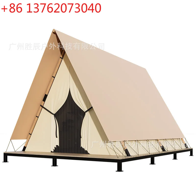 

Outdoor Triangle Wild Luxury Camp Hotel Tent Dining Rooftop Restaurant Tent