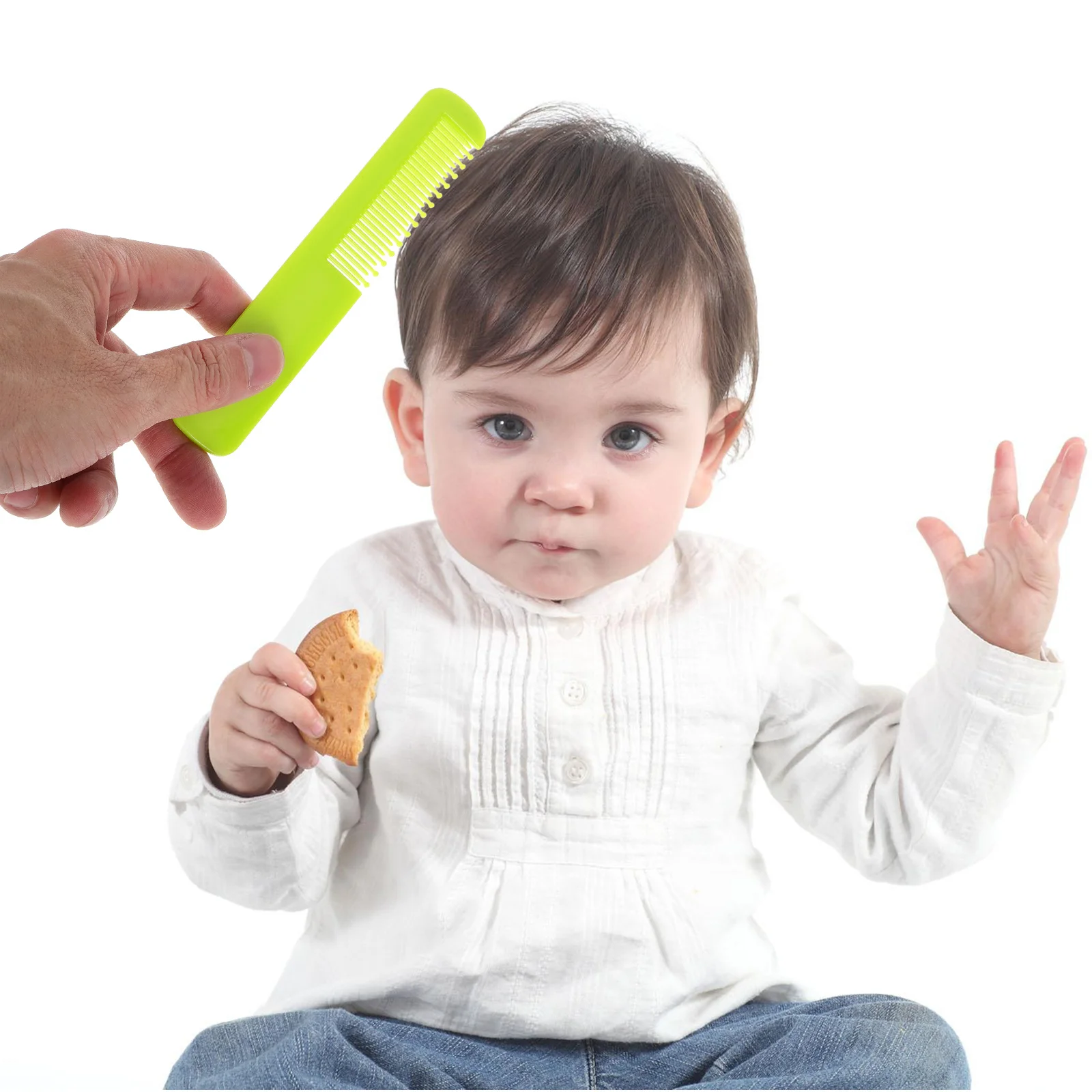 2 قطعة مجموعة مشط شعر الطفل الأسنان المستديرة لطيف Detangler لحديثي الولادة طفل فروة الرأس الرعاية لينة الرضع الاستمالة فرشاة أسنان صغيرة #4