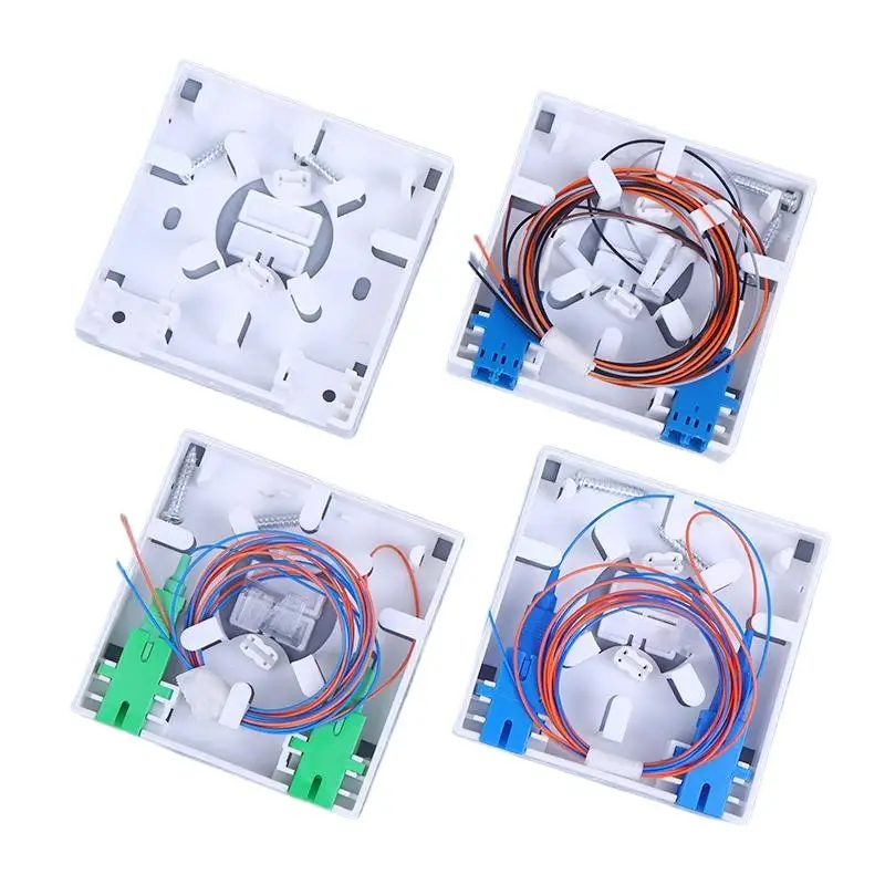 86 Information Panels Fiber Optical Terminal Junction Box Fiber Optic Splice Box SC Adapter LC Adapter 2 Core Fiber Combination