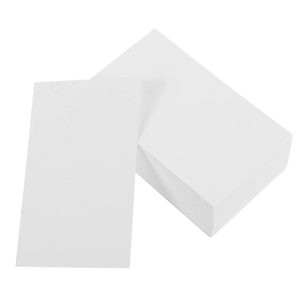 100 pçs em branco mini cartões de nota para escrever notas lembretes flashcards almofadas de memorando cartões de índice branco material de estudo escritório