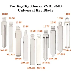 131-140# Universal Uncut Remote Flip Car Key Blank Blade For KeyDiy KD Xhorse VVDI JMD For Luxgen WuLing VW Kia FAW Ssangyong