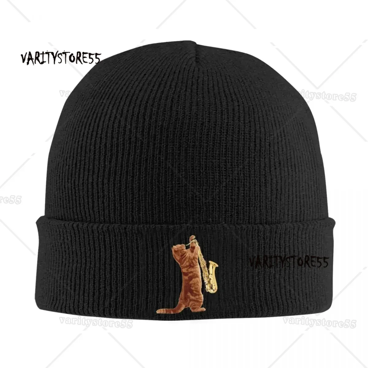 

Saxophone Player - Music Art Girls Y2k Graphic Warm Knitted Cap Hip Hop Bonnet Hat Autumn Winter Outdoor Beanies Hats for Unisex