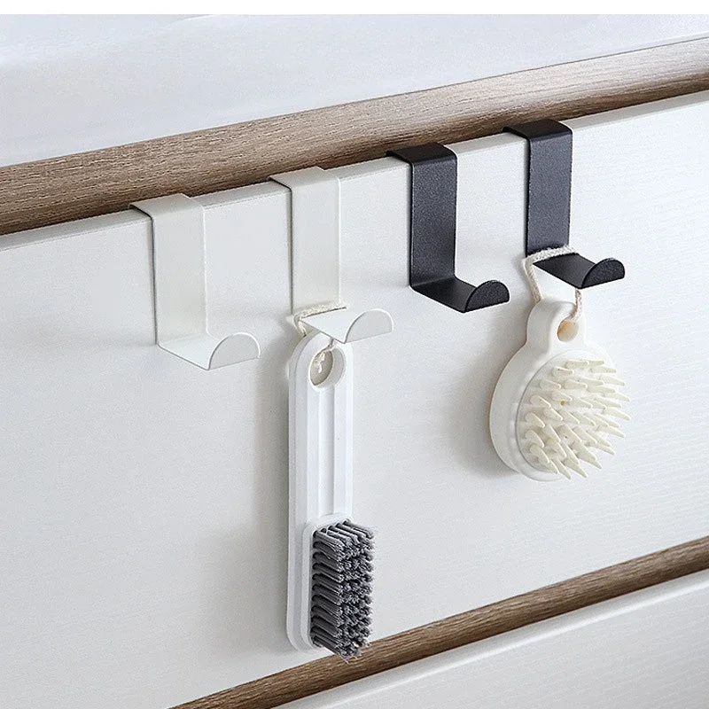 Universelle Z-förmige Haken Küchenschranktür Edelstahl Aufhängegestell Kleider- Mantel- Hut- Handtuchhalter Aufbewahrungshaken – Detail 3