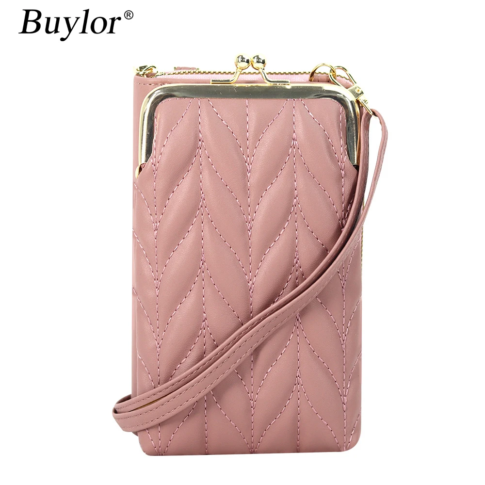 

Buylor Hasp Cell Phone Purse Crossbody Leather Shoulder Bags for Women Luxury Women Bags Soft Leather Walllet Vertical Phone Bag