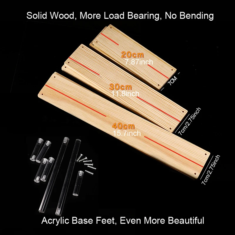 1-5 Tier Display Stand Durable Solid Wood Display Rack For Perfume Doll Toy Cosmetic Jewelry Trapezoidal Desktop Storage Shelf