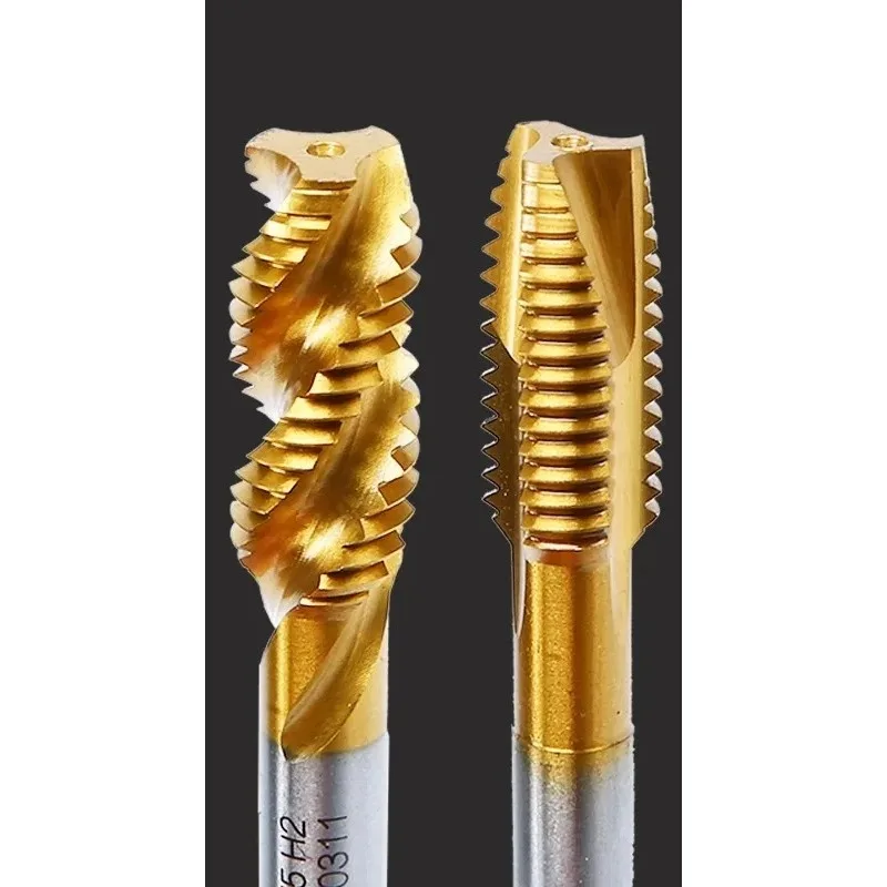 Titanium Coated Spiral Tap Extruded Wire Tip Tap M2.2.5mm4m5m6m8m10m12m14m18m20m22m24