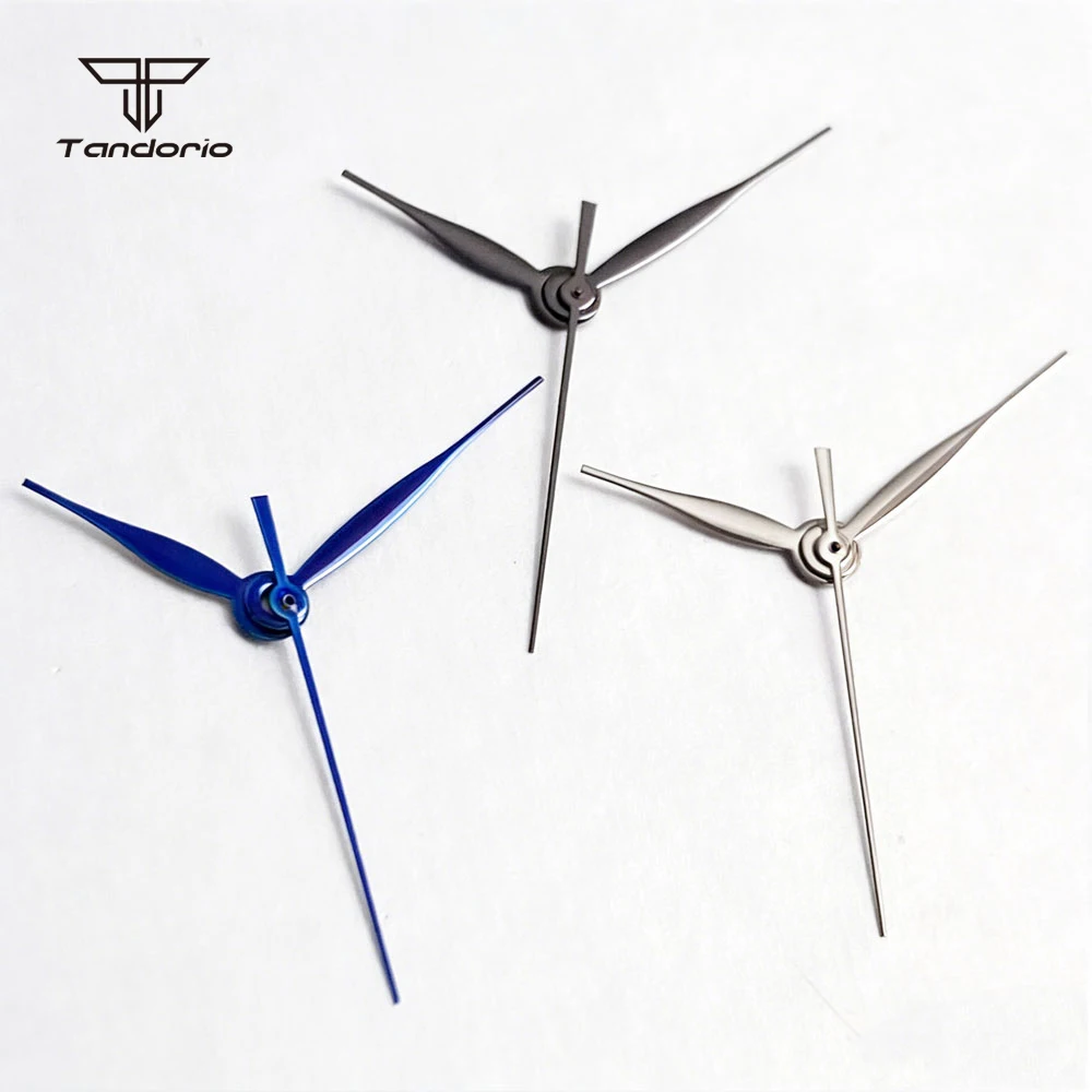 Blue/Gunmetal/Silver Color Sleek Leaf Watch Hands Set Fit NH34 NH35 NH36 NH38 Miyota82 ETA2824 PT5000 Wristwatch Mods Pointers