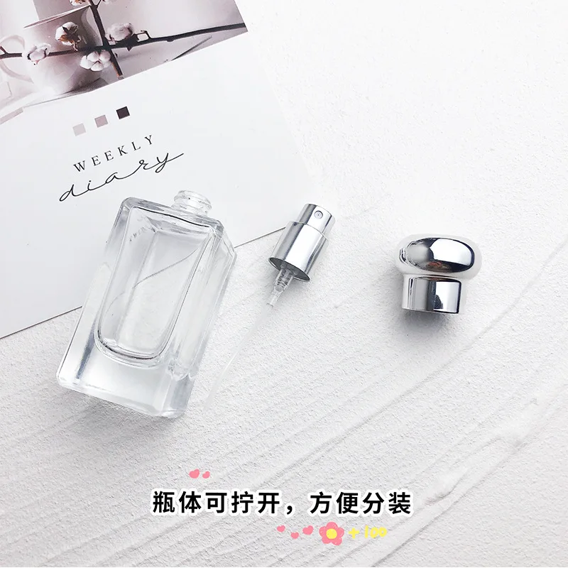 30ml Perfume Split Bottle Screw Cosmetic Replacement Bottles High-end Small Sample Glass Press Empty Spray Bottle Wholesale